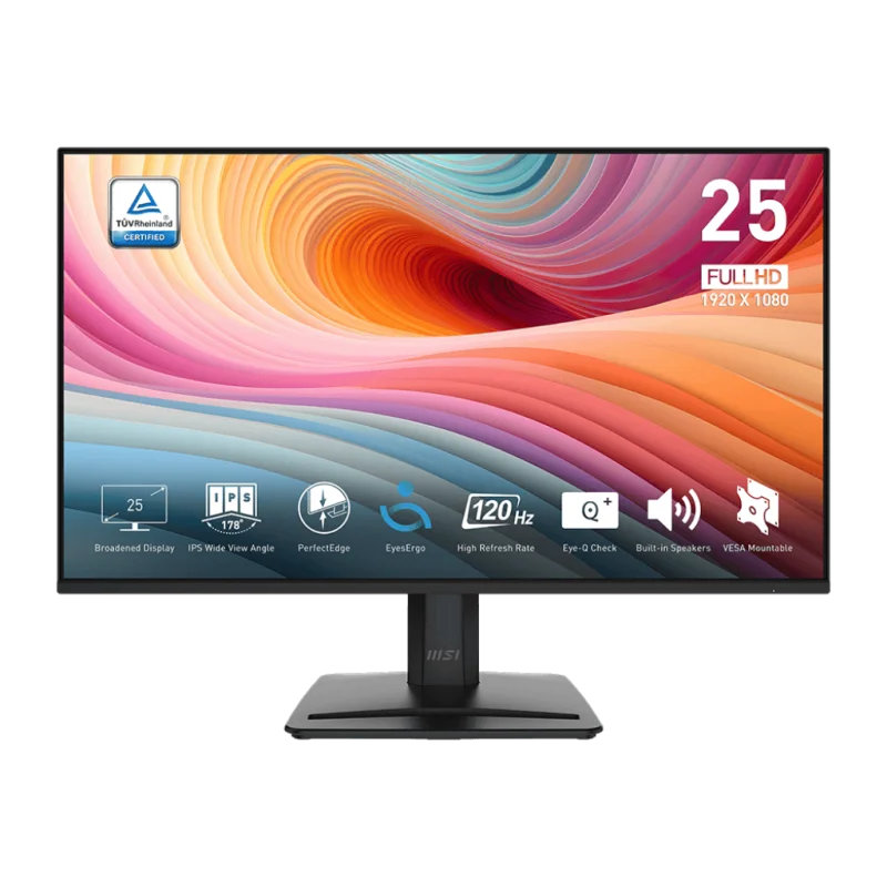 Écran MSI PRO MP251E2 24.5" Full HD IPS / 120 Hz / Avec Haut-parleurs / Noir