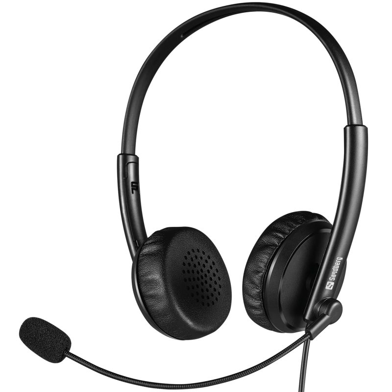 CASQUE FILAIRE SANDBERG PRO OFFICE JACK + USB - NOIR - photo 1