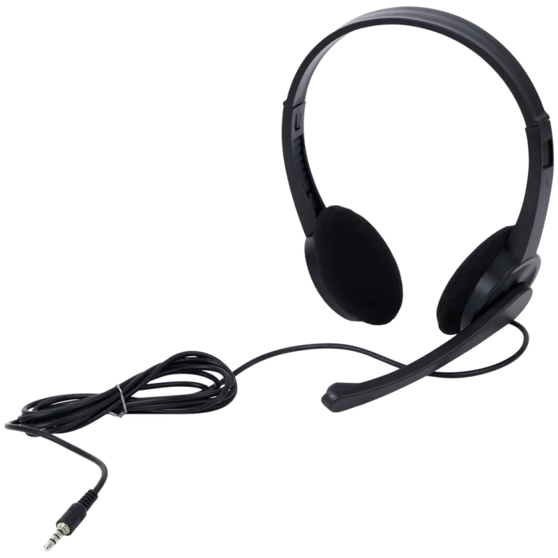 Casque de bureau Sologic avec microphone / JACK 3.5MM / Noir - photo 2