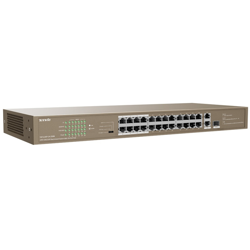 SWITCH 26 ports 24 ports PoE à 250W + 2 GIGABYTE / 1 SFP - Gigabyte - photo 4