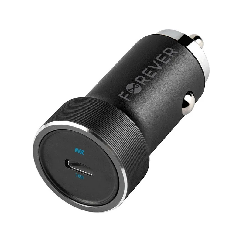 Chargeur de voiture Forever CC-06 PD QC 1x USB-C 20W / Noir - photo 1