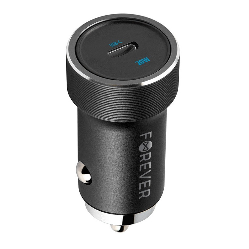 Chargeur de voiture Forever CC-06 PD QC 1x USB-C 20W / Noir - photo 2