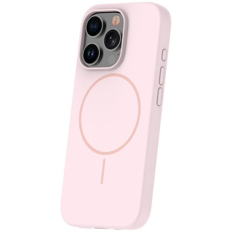 Coque en silicone Thin Magsafe pour iPhone 16 Pro 6,3" / Rose Clair - photo 2