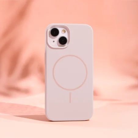 Coque en silicone Thin Magsafe pour iPhone 16 Pro 6,3" / Rose Clair - photo 12