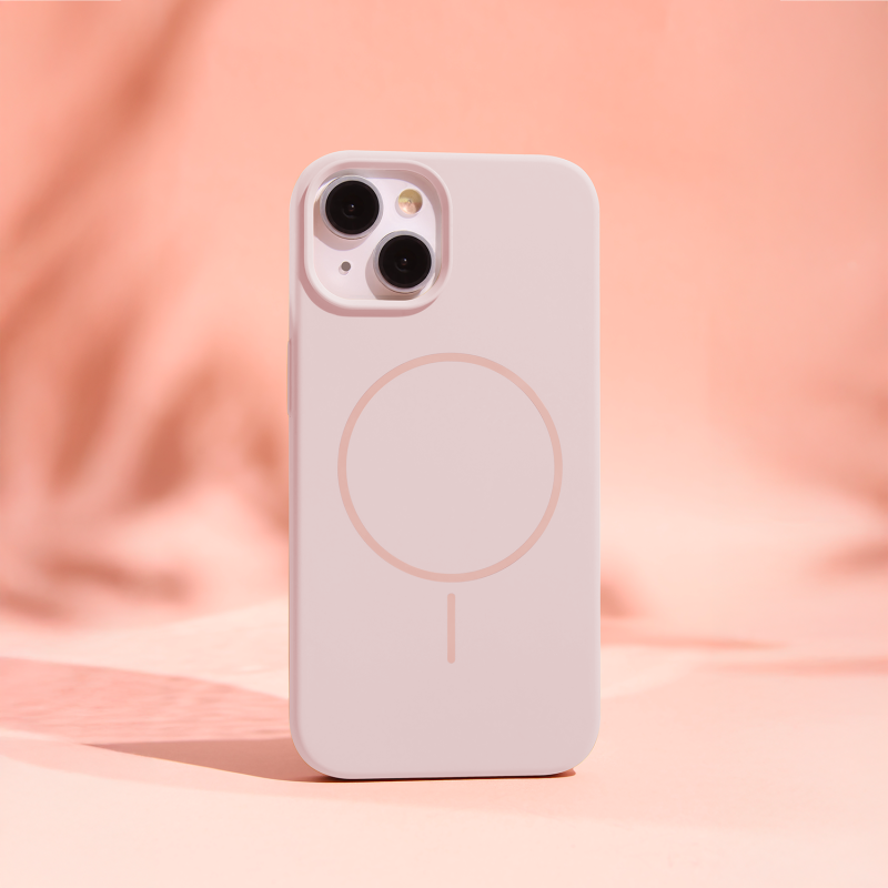 Coque en silicone Thin Magsafe pour iPhone 16 Pro 6,3" / Rose Clair - photo 4