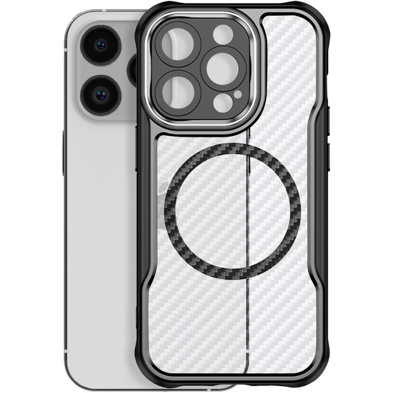 Coque Defender Carbon Magsafe pour iPhone 16 Pro 6,3" / Noir - photo 1