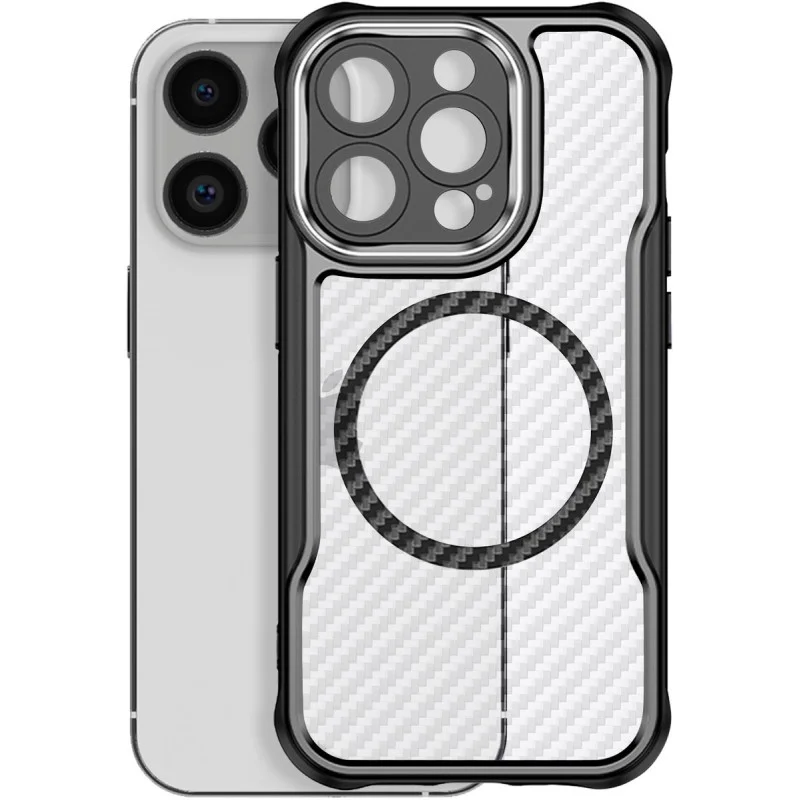 Coque Defender Carbon Magsafe pour iPhone 16 Pro 6,3" / Noir