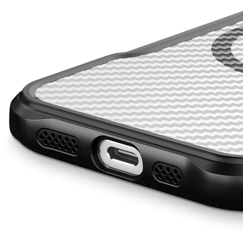 Coque Defender Carbon Magsafe pour iPhone 16 Pro 6,3" / Noir - photo 5