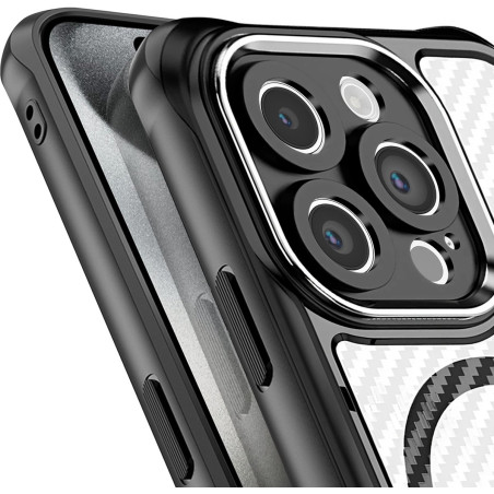 Coque Defender Carbon Magsafe pour iPhone 16 Pro 6,3" / Noir - photo 8