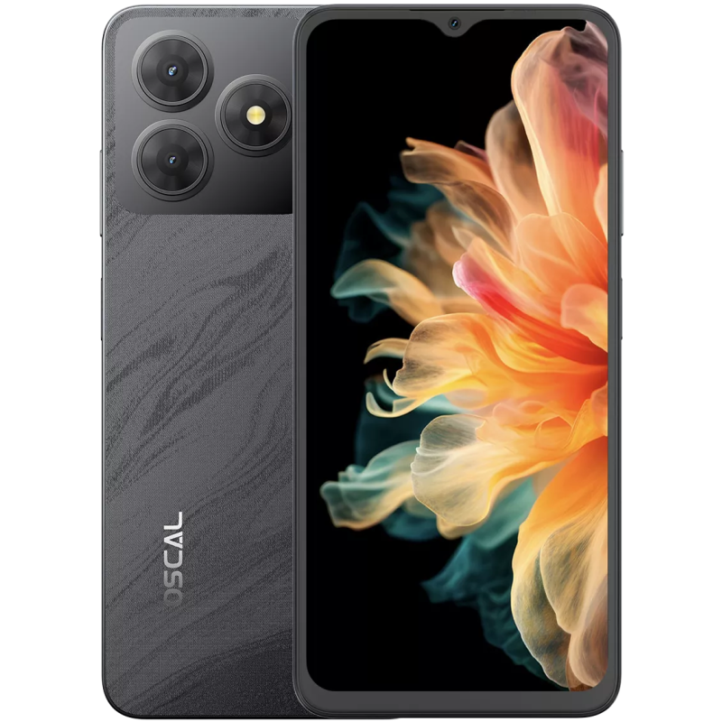 Smartphone OSCAL FLAT 2 | 4+8G/128G | NOIR - photo 1