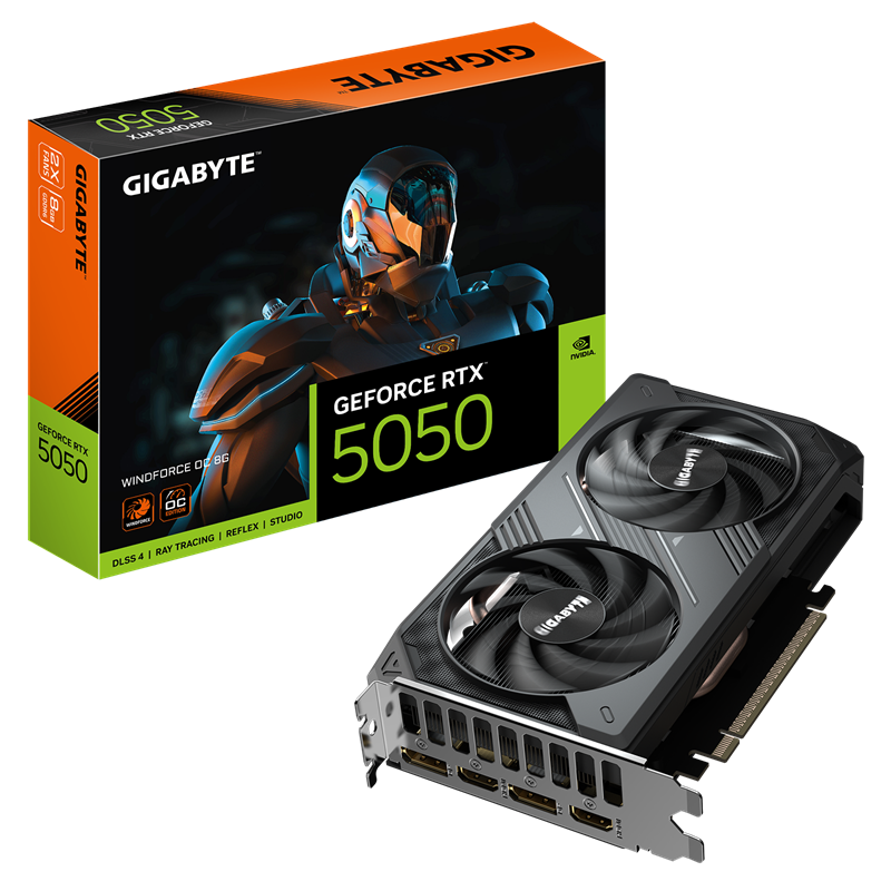 Carte graphique Gigabyte GeForce RTX 5050 WINDFORCE OC / 8 Go GDDR6 - Gigabyte - photo 1