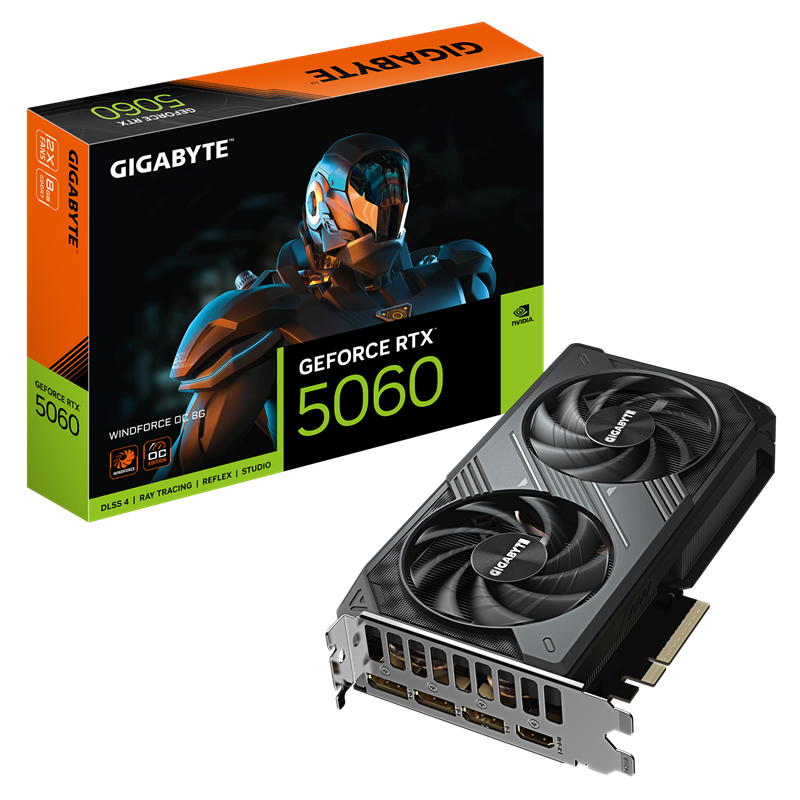 Carte graphique Gigabyte GeForce RTX 5060 WINDFORCE OC / 8 Go GDDR7 - Gigabyte - photo 1