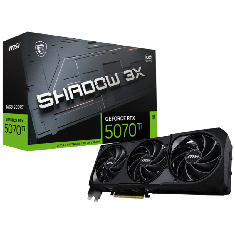 CARTE GRAPHIQUE MSI GeForce RTX 5070 Ti 16G SHADOW 3X OC BULK - MSI - photo 1