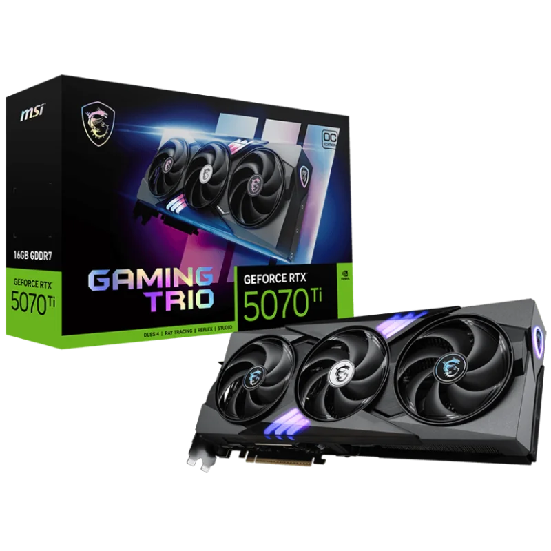 Carte graphique MSI GeForce RTX 5070 Ti GAMING TRIO OC / 16 Go GDDR7