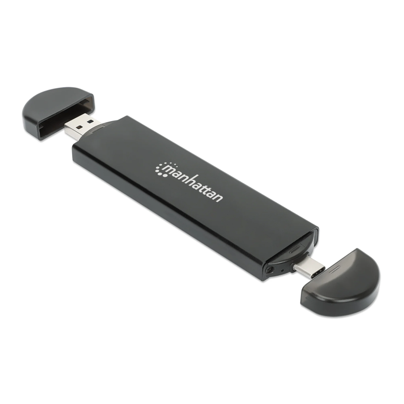 Boîtier USB M.2 NVMe et SATA SSD Manhattan / Noir - photo 2