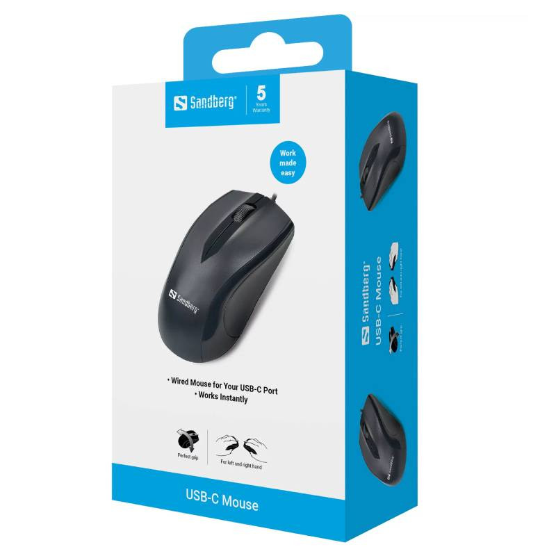 Souris Optique Filaire SANDBERG 631-04 Pro USB-C 3D / Noir - photo 2