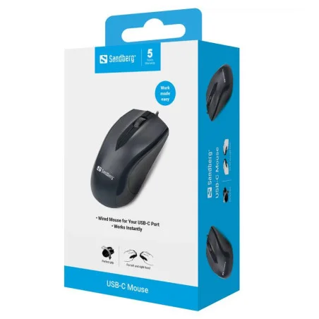Souris Optique Filaire SANDBERG 631-04 Pro USB-C 3D / Noir - photo 5