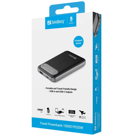 Power Bank SANDBERG 10000 mAh / Noir - photo 5