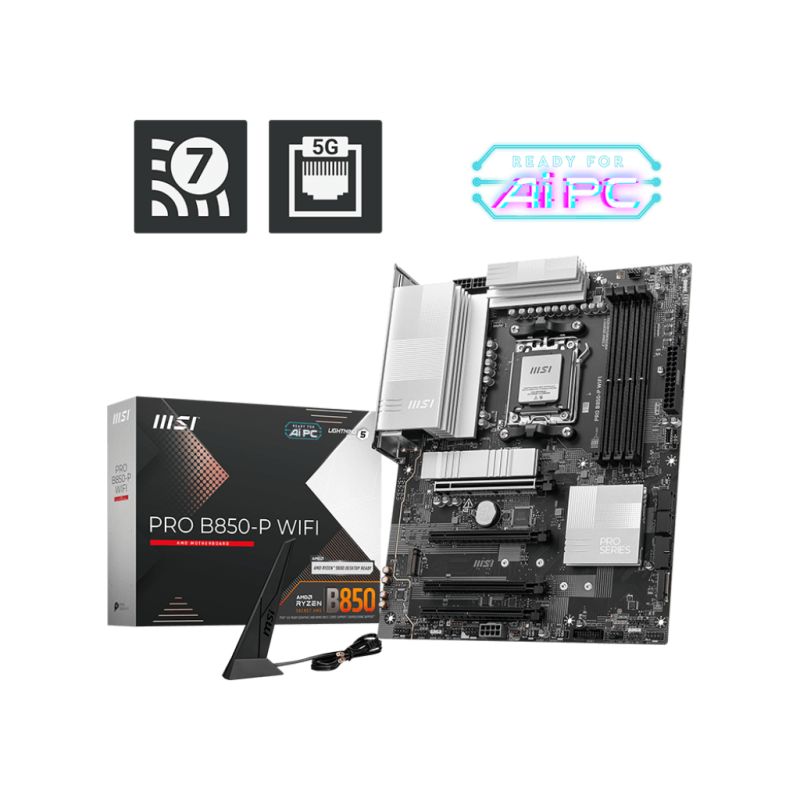 Carte mère MSI PRO B850-P WIFI / ATX / AM5 / DDR5 - MSI - photo 1