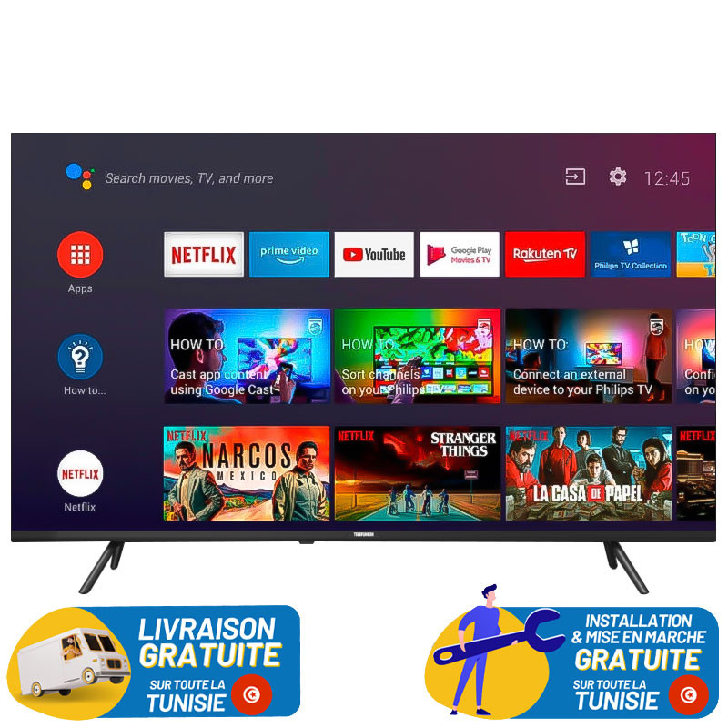 TV TELEFUNKEN 65” G3FN 4K GOOGLE TV AVEC RÉCEPTEUR INTÉGRÉ - Google - photo 1