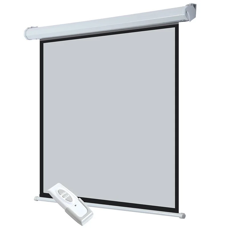 Écran de Projection Mural Électrique Telon 244 x 244 cm + Télécommande / Blanc