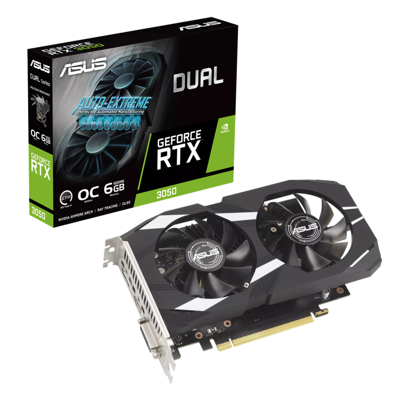 Carte graphique ASUS Dual GeForce RTX 3050 OC / 6 Go GDDR6 - Asus - photo 1
