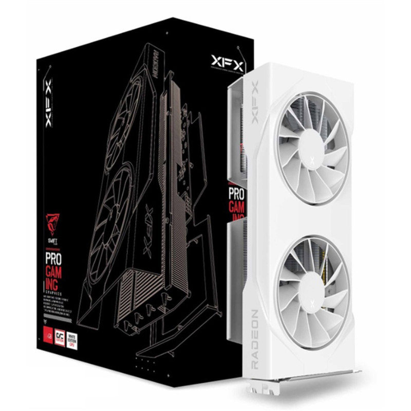 Carte graphique XFX Swift AMD Radeon RX 9060 XT OC Édition Gaming White / 8 Go GDDR6 - AMD - photo 1
