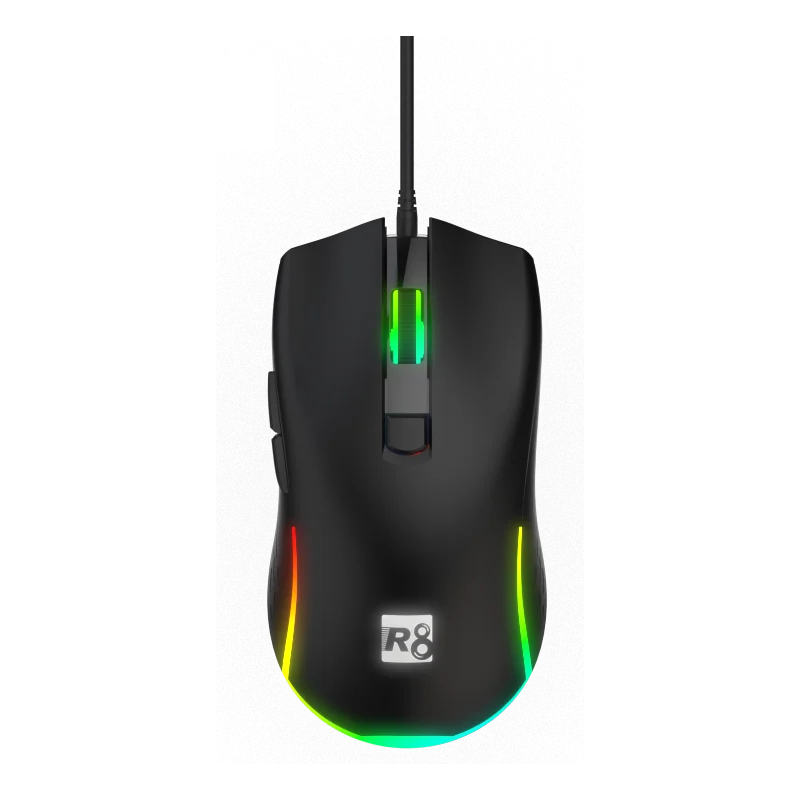 SOURIS 6D Gaming RGB LED Light  R8 1633 / 3 600 DPI / BLACK