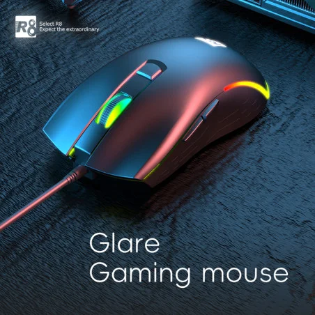 SOURIS 6D Gaming RGB LED Light  R8 1633 / 3 600 DPI / BLACK - photo 8
