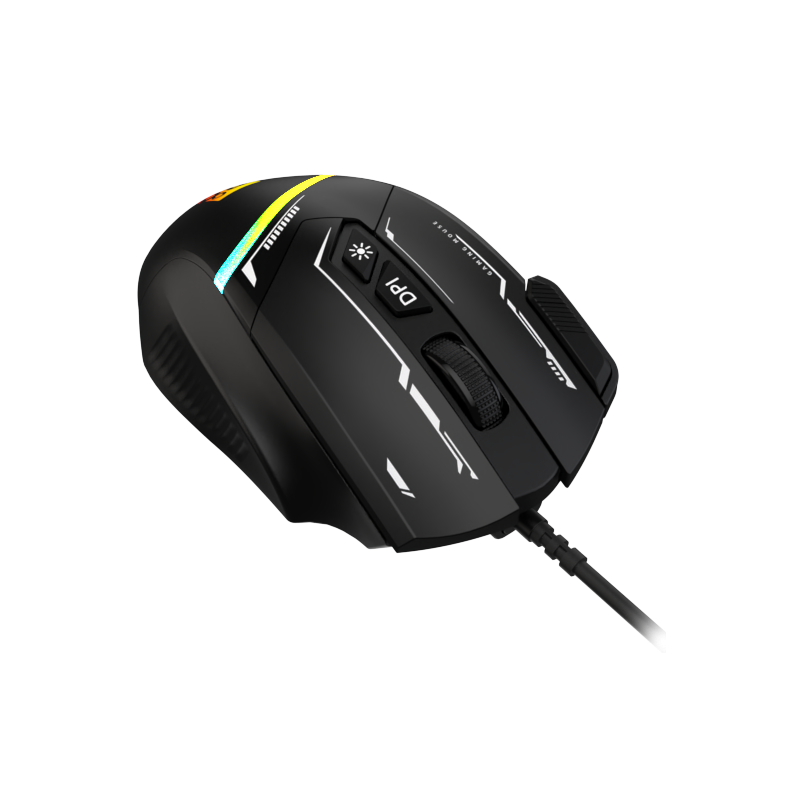 SOURIS OPTIQUE R8 8D / 7200 DPI / RGB / G208 / Noir - photo 2
