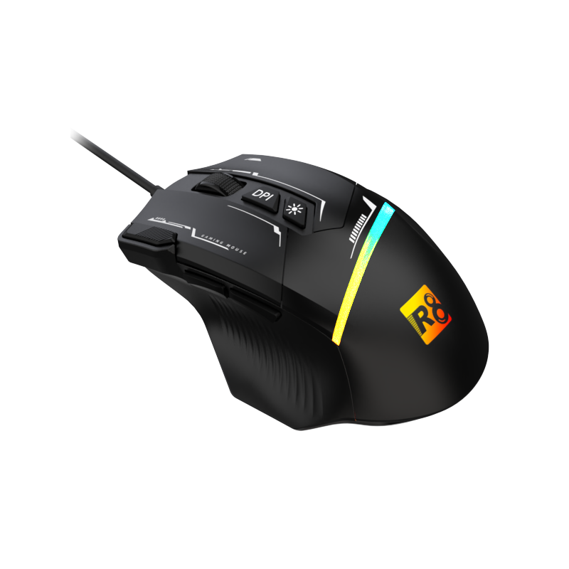 SOURIS OPTIQUE R8 8D / 7200 DPI / RGB / G208 / Noir - photo 5