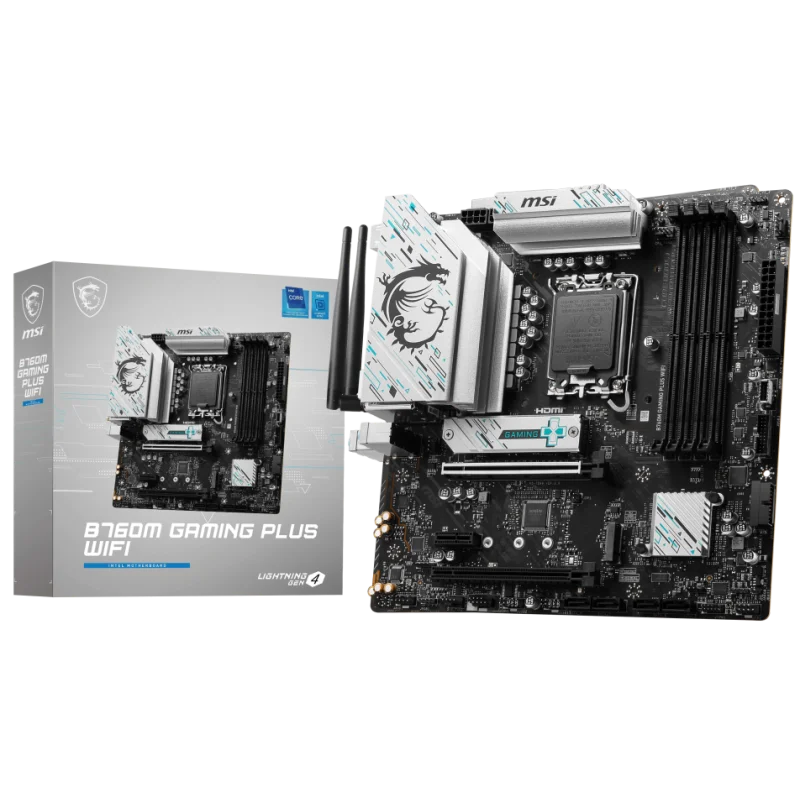 Carte mère MSI B760M GAMING PLUS WIFI / mATX / DDR5