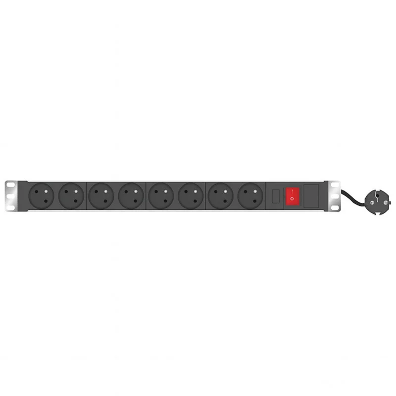 Multiprise Rackable W&T 2260A 8 Prises Avec Interrupteur / Noir
