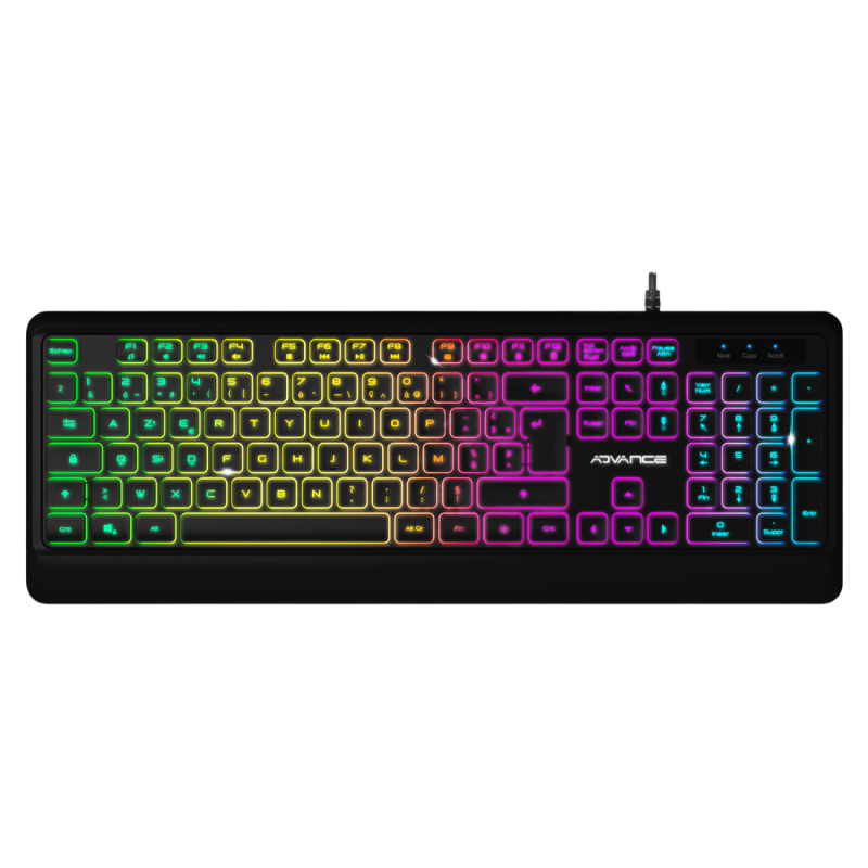 Clavier ADVANCE Gaming RGB Rainbow / Noir - photo 2