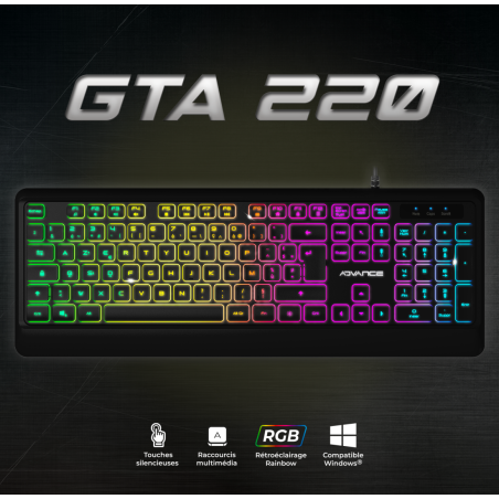 Clavier ADVANCE Gaming RGB Rainbow / Noir - photo 13