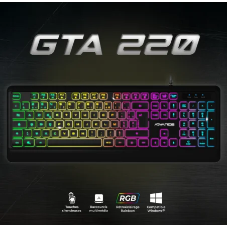 Clavier ADVANCE Gaming RGB Rainbow / Noir - photo 13