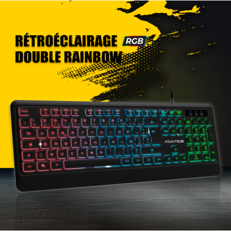 Clavier ADVANCE Gaming RGB Rainbow / Noir - photo 17