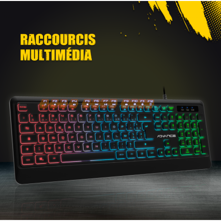 Clavier ADVANCE Gaming RGB Rainbow / Noir - photo 19