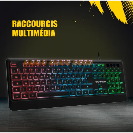 Clavier ADVANCE Gaming RGB Rainbow / Noir - photo 19