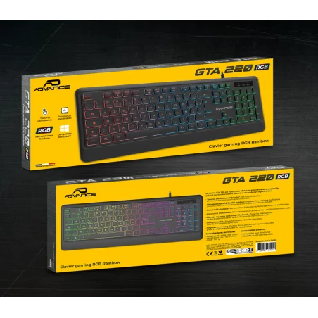 Clavier ADVANCE Gaming RGB Rainbow / Noir - photo 23