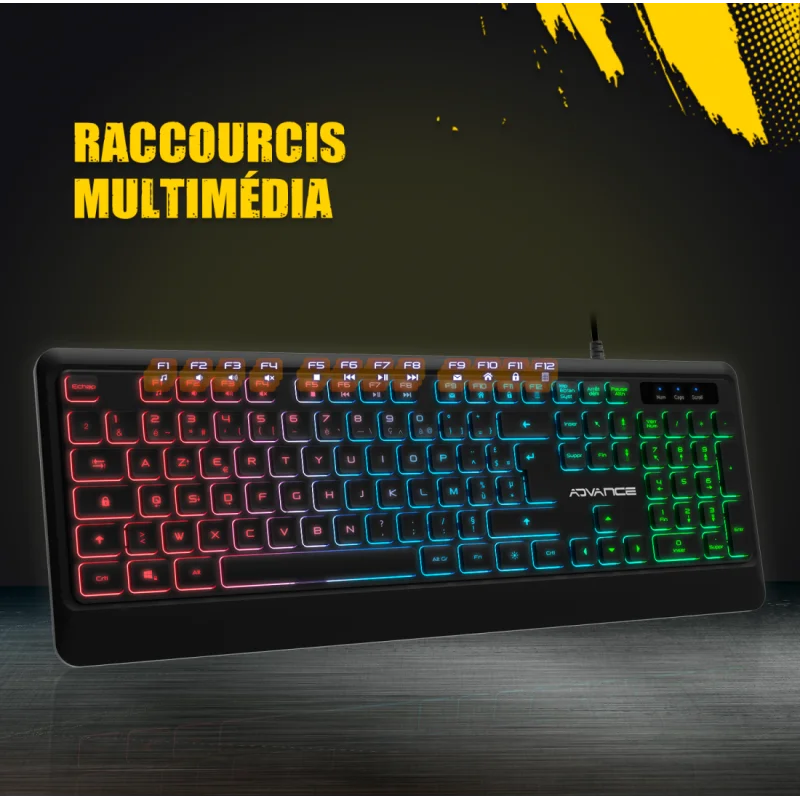 Clavier ADVANCE Gaming RGB Rainbow / Noir - photo 6