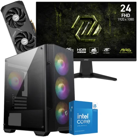 Setup Gamer Special Pc de Bureau Gaming / i5-14600KF / RTX 5070 12G / 32 Go Avec Écran Gaming MSI MAG 245F X24 24" Full HD IPS / 240 Hz - MSI - photo 3