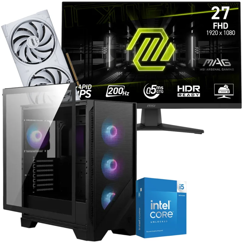 Setup Gamer Special Pc de Bureau Gaming / i5-14600KF / RTX 5070 12G / 32 Go Avec Écran Gaming MSI MAG 272F 27" Full HD IPS / 200 Hz - MSI - photo 1