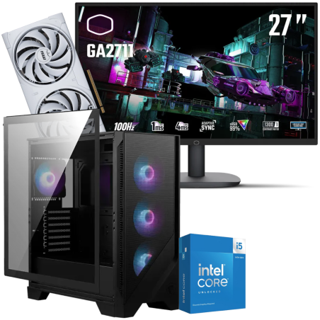 Setup Gamer Special Pc de Bureau Gaming / i5-14600KF / RTX 5070 12G / 32 Go Avec Écran Gaming Cooler Master 27" 2K QHD IPS / 100 Hz - photo 3