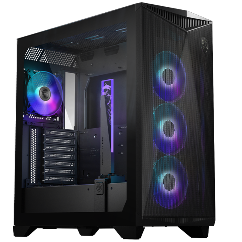 Boîtier Gaming Moyen Tour MSI MPG GUNGNIR 300R AIRFLOW / ARGB / E-ATX / Noir - MSI - photo 1