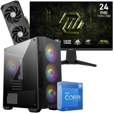 Setup Gamer Special Pc de Bureau Gaming / i5-12600K / RTX 5070 12G / 32 Go Avec Écran Gaming MSI MAG 245F X24 24" Full HD IPS / 240 Hz - MSI - photo 3