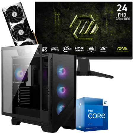 Setup Gamer Special Pc de Bureau Gaming / i7-13700F / RTX 5070 12G / 32 Go Avec Écran Gaming MSI MAG 245F X24 24" Full HD IPS / 240 Hz - MSI - photo 3