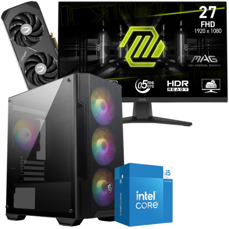 Setup Gamer Special Pc de Bureau Gaming / i5-14400F / RTX 5070 12G / 32 Go Avec Écran Gaming MSI MAG 272F 27" Full HD IPS / 200 Hz - MSI - photo 3