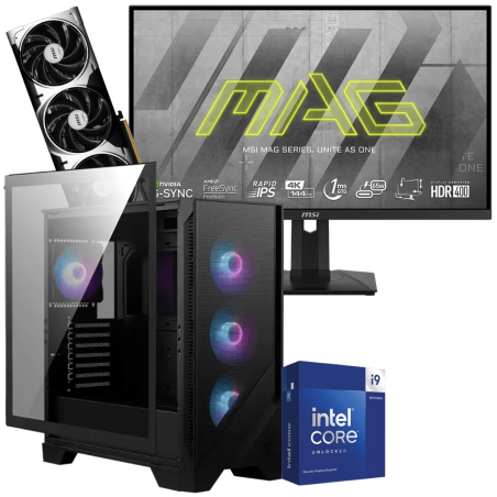 Setup Gamer Special Pc de Bureau Gaming / i9-14900KF / RTX 5070 12G / 64 Go Avec Écran Gaming MSI MAG 274UPF E2 27" 4K UHD IPS / 160 Hz - MSI - photo 3