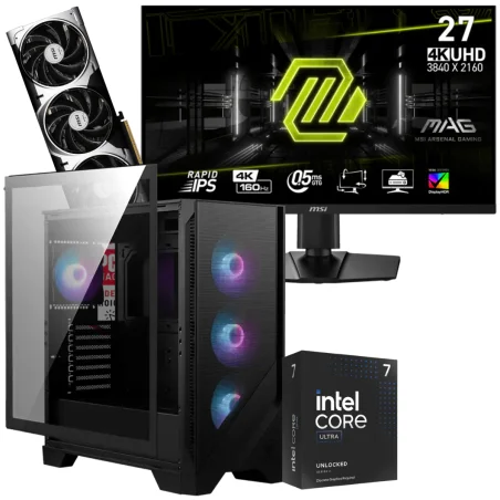 Setup Gamer Special Pc de Bureau Gaming / Ultra 7 265KF / RTX 5070 12G / 32 Go Avec Écran MSI MAG 274UPF E2 27" 4K UHD IPS / 160 Hz - MSI - photo 3